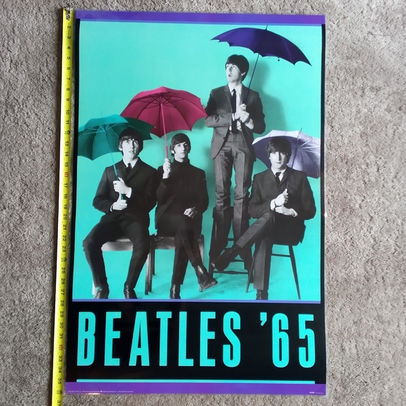1987 '65 Beatles Poster LAMINATED 24×36 #BTL052 LITHO Apple Corps  Made In USA - Picture 2 of 12